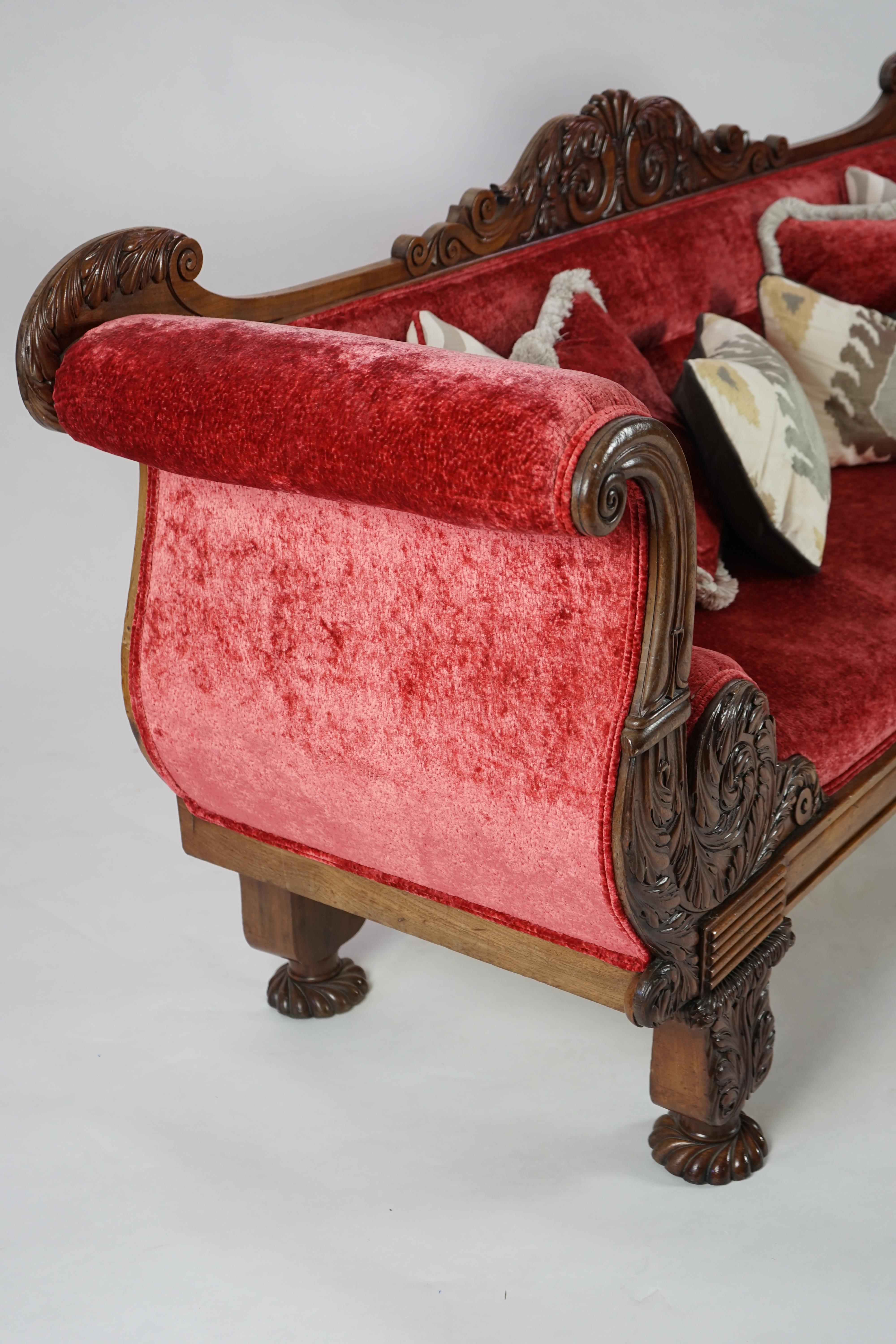 A William IV mahogany settee